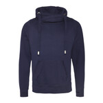 Men's Heavyweight Cross Over Neck Hooded Sweatshirt