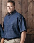 Men's Tall Denim Short Sleeve Shirt