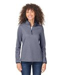 Women's Venture Heathered Stripe Quarter-Zip Pullover