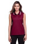 Women's CrownLux Performance® Plaited Tipped Sleeveless Polo