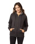 Women's Heathered Full-Zip Hooded Sweatshirt