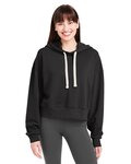 Women's Vintage Oversized Cropped Hooded Sweatshirt