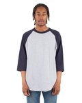 Unisex Raglan Three-Quarter Sleeve T-Shirt