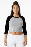 Women's Micro Rib 3/4 Raglan Baby Tee