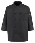 Ten Pearl Button Black Chef Coat
