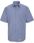 Men's Mini-Plaid Uniform Short Sleeve Shirt