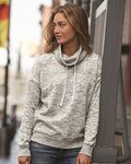 Women’s Mélange Fleece Cowl Neck Sweatshirt