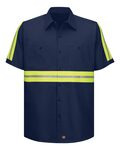 Men's Enhanced Visibility Short Sleeve Cotton Work Shirt