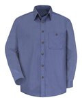 Men's Mini-Plaid Uniform Long Sleeve Shirt