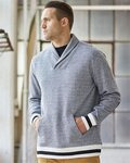 Men's Peppered Fleece Shawl Collar Sweatshirt