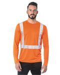 Unisex USA-Made Hi-Visibility Long Sleeve Performance T-Shirt - Segmented Tape