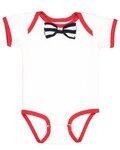 Infant Baby Rib Bow Tie Bodysuit