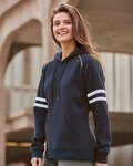 Women's Varsity Fleece Piped Hooded Sweatshirt