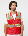 Unisex EV Series® Enhanced Visibility 3 Pocket Mesh Vest